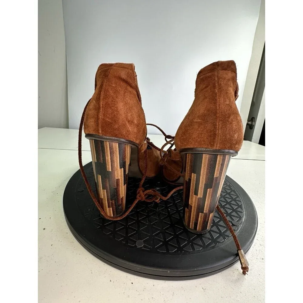 Free People Nouvella Wrap Brown Heels Brown Sz. 39 / 8.5 US